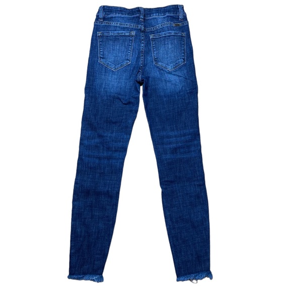 KANCAN Distressed Raw Hem Skinny Jeans Blue Size 3/25 - Picture 5 of 11